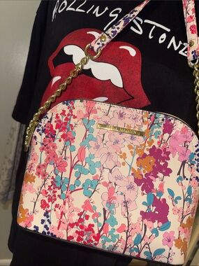 Floral Crossbody Bag with Gold Hardware